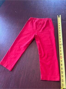 Hanna Andersson Bright Red Girls Stretch Leggings
